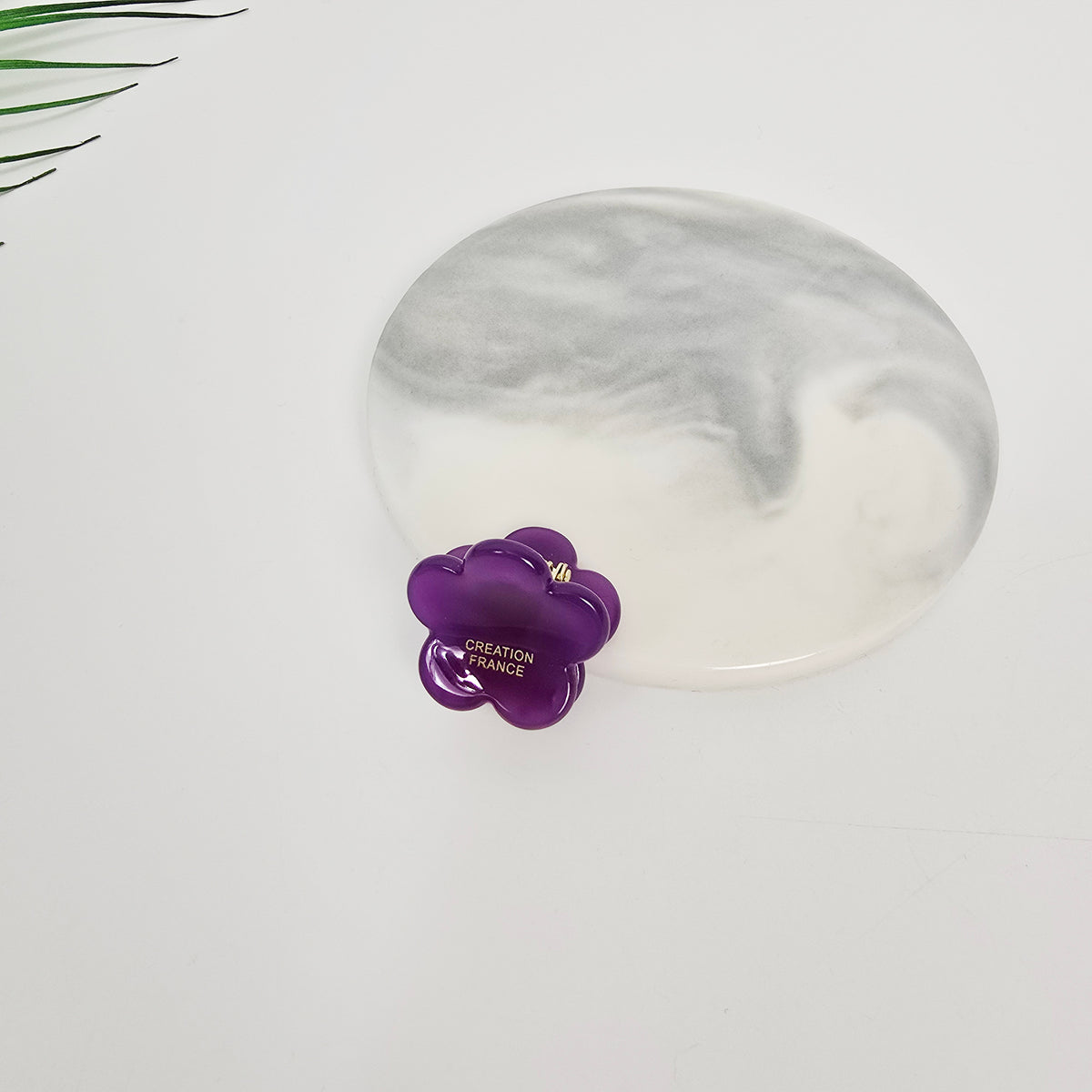 Flower Extra Mini Hair Claw Clip 1.0 in – 5 Pure Purple