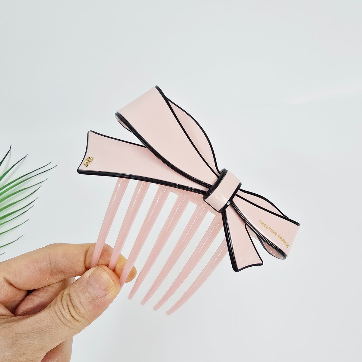 Big Ribbon Long Leg Hair Comb Pin 4.3 in – Pastel, French Pin, for Updos