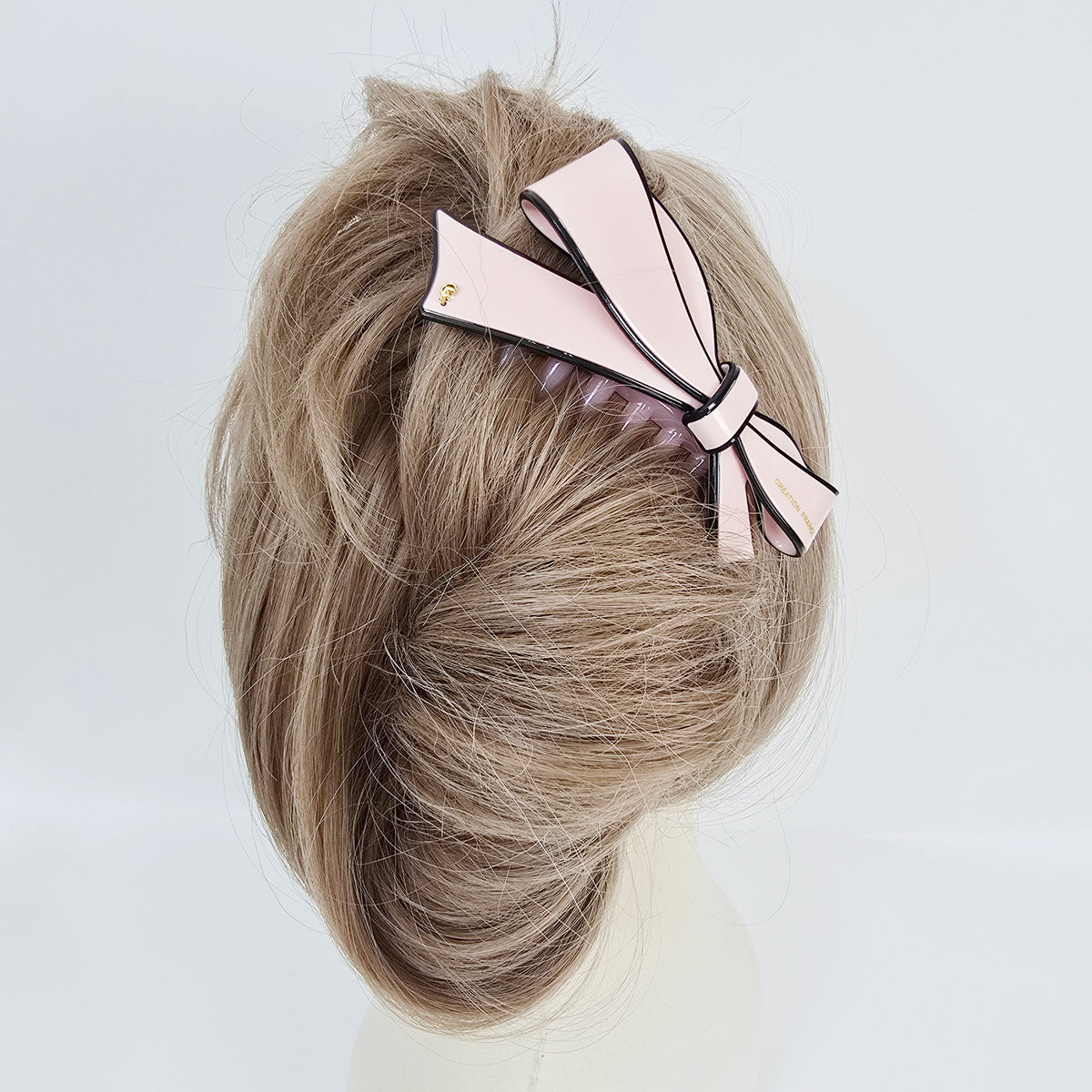 Big Ribbon Long Leg Hair Comb Pin 4.3 in – Pastel, French Pin, for Updos