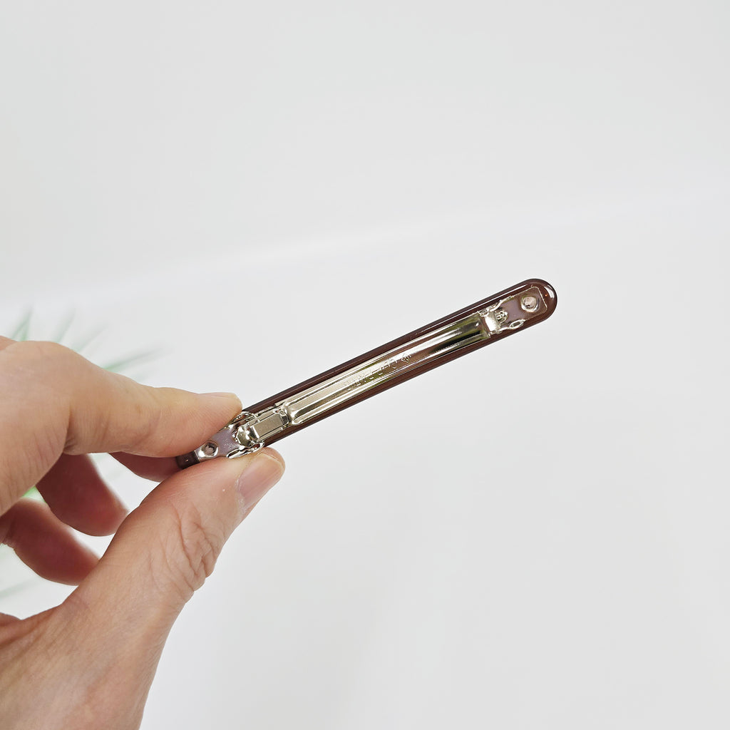 Classic Cubic Slim Hair Barrette 3.5 in – Tortoise Shell, French Pin