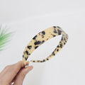 Curved Thin Headband 0.9 in wide – 1 Leopard Beige