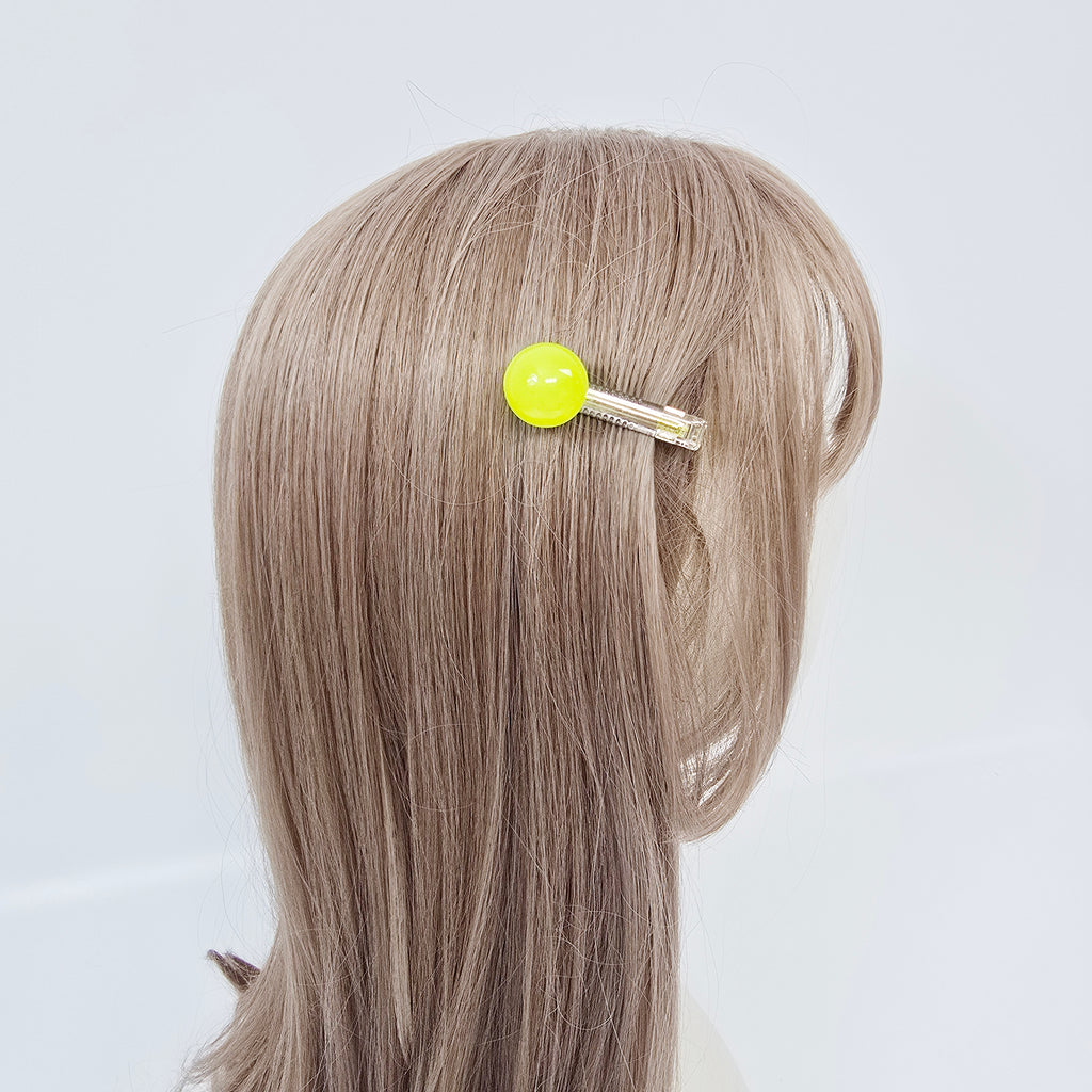 Jelly Ball Mini Alligator Hair Clip 2.0 in – Solid Bead, French-style