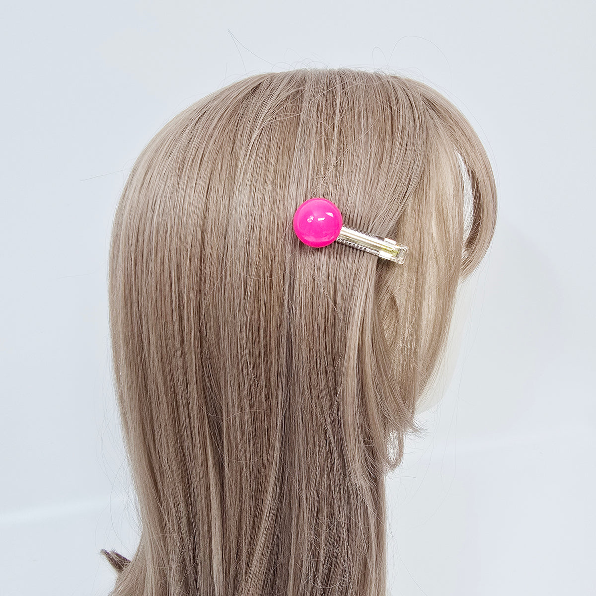 Jelly Ball Mini Alligator Hair Clip 2.0 in – Solid Bead, French-style