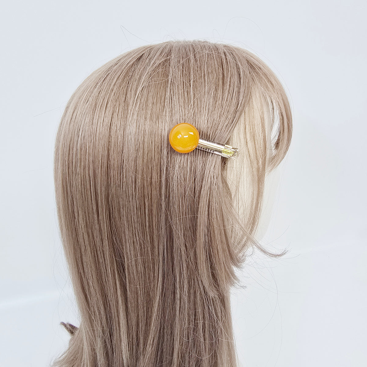 Jelly Ball Mini Alligator Hair Clip 2.0 in – Solid Bead, French-style