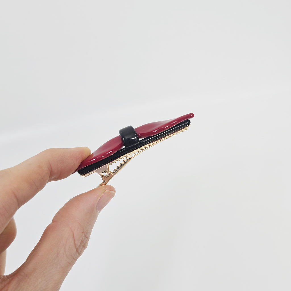 Romance Bow Small Alligator Hair Clip 2.7 in – Solid, French-style