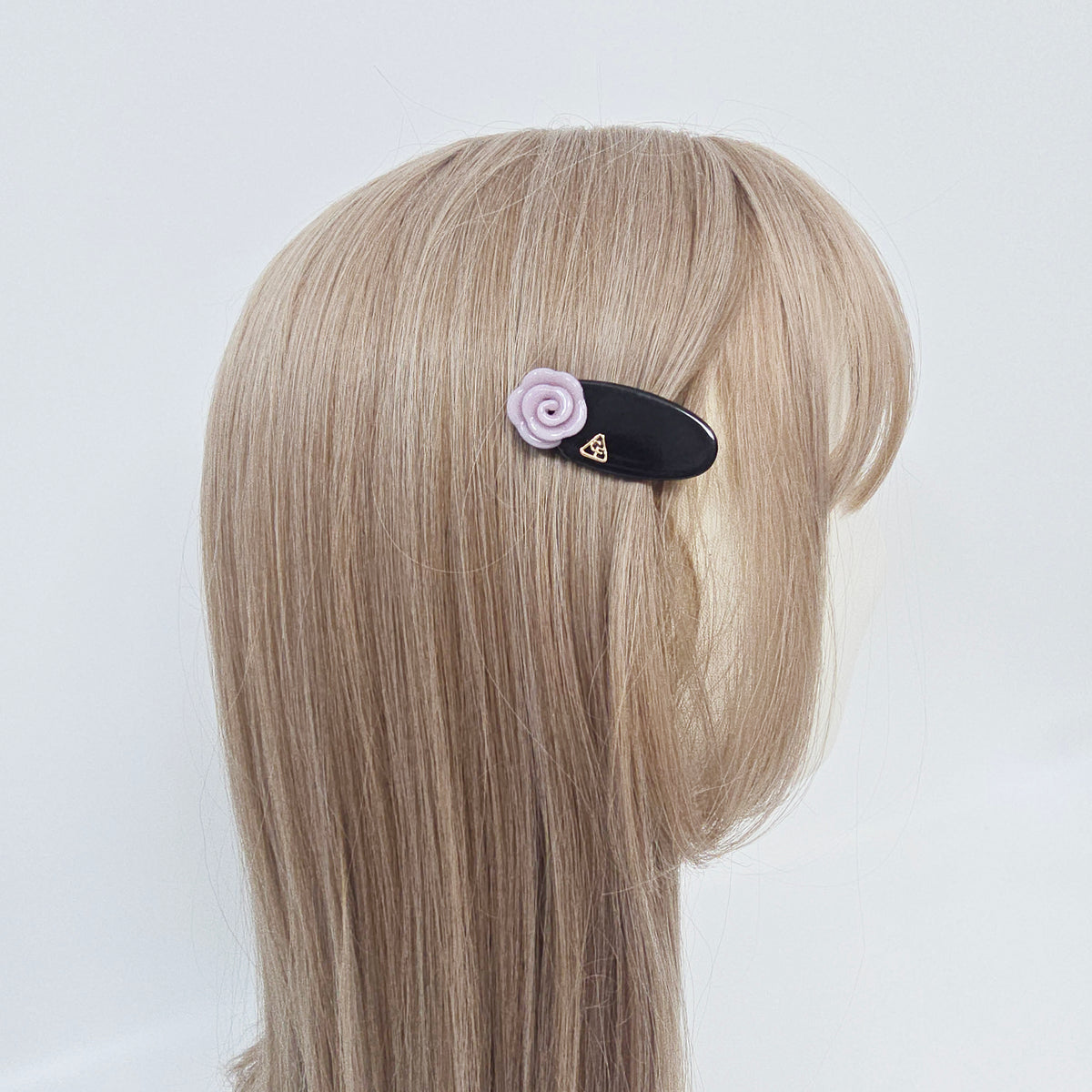 Blooming Rose Alligator Hair Clip 1.9 in – French-style, for Bangs