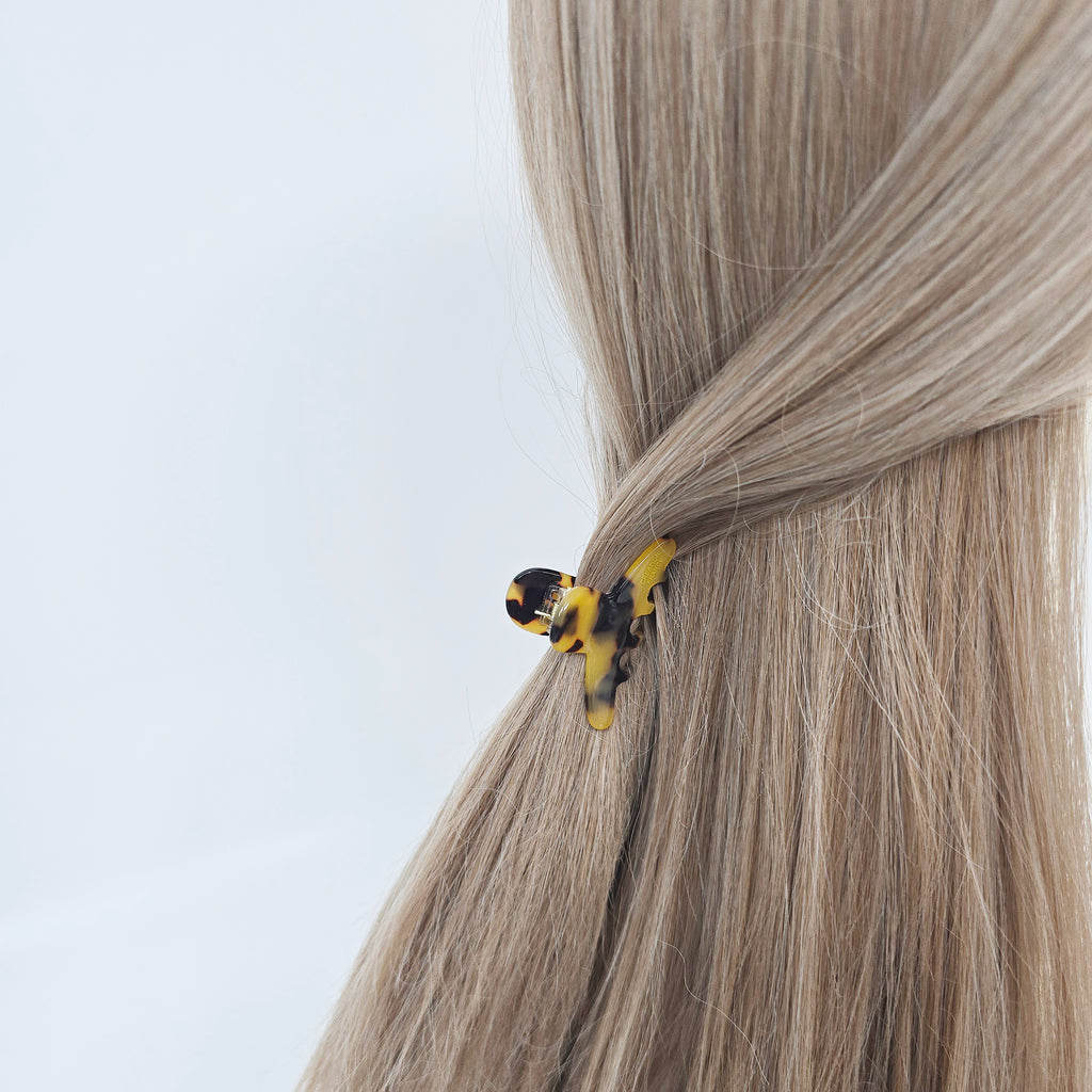 Classic Mini Hair Claw Clip 2.0 in – Tortoise Shell, Solid, for Bangs
