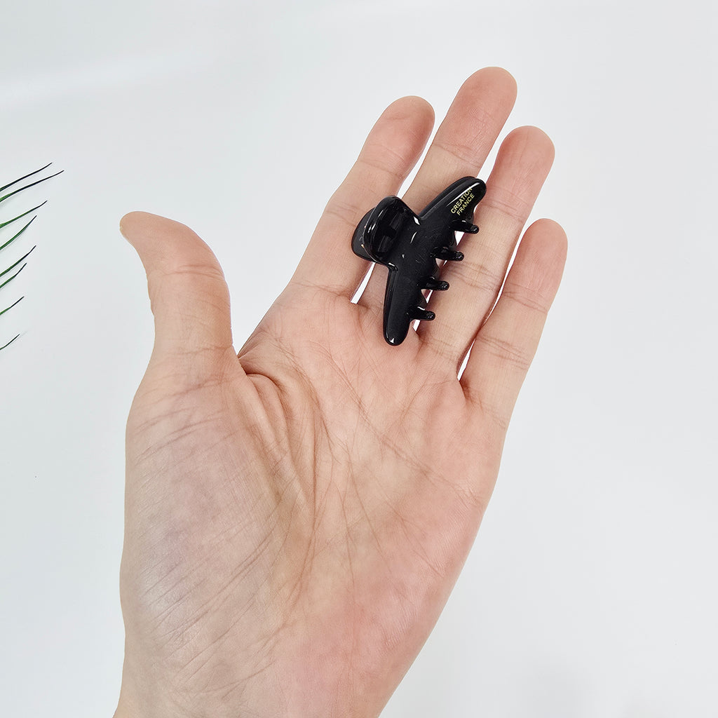 Classic Mini Hair Claw Clip 2.0 in – Tortoise Shell, Solid, for Bangs