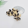 Clover Medium Hair Claw Clip 3.7 in – 1 Leopard Beige