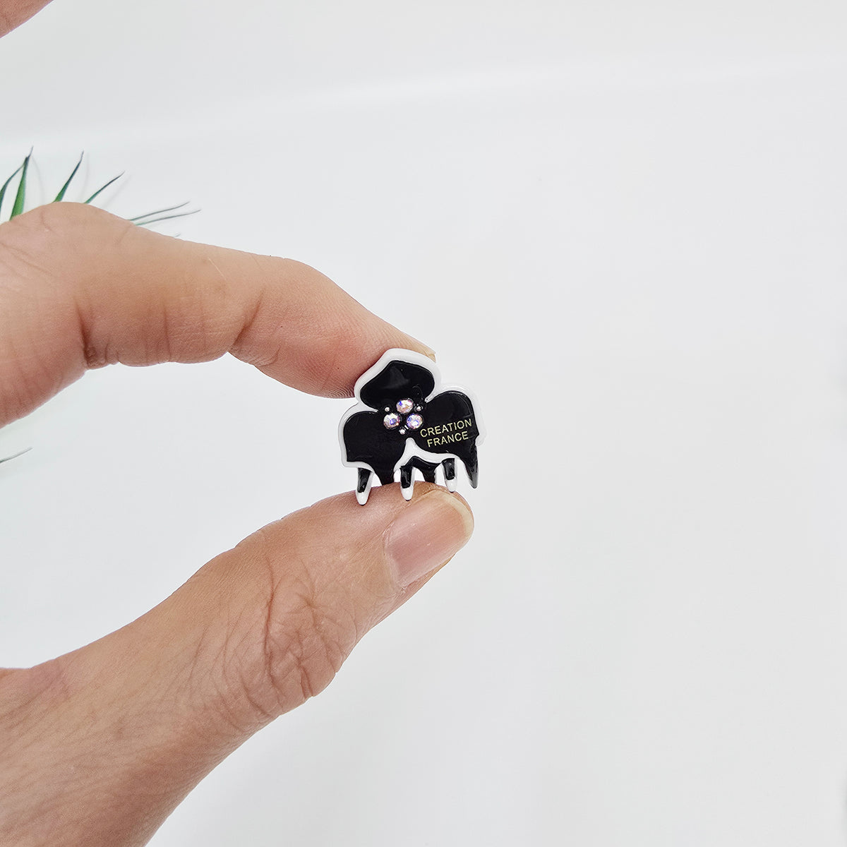 Cubic Flower Extra Mini Hair Claw Clips Set of 2 0.7 in – Solid, for Bangs
