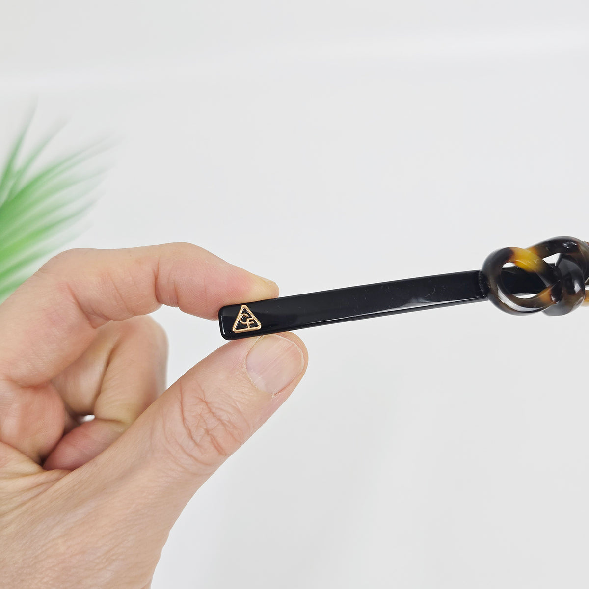 Knot Bow Long Hair Barrette 4.3 in – Tortoise Shell, Solid, French Pin