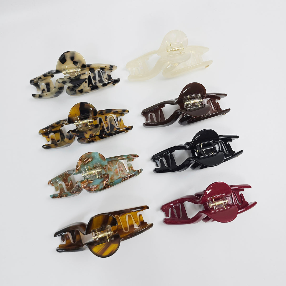 Wave Jumbo Hair Claw Clip 4.9 in – Tortoise Shell, French-style, for Updos