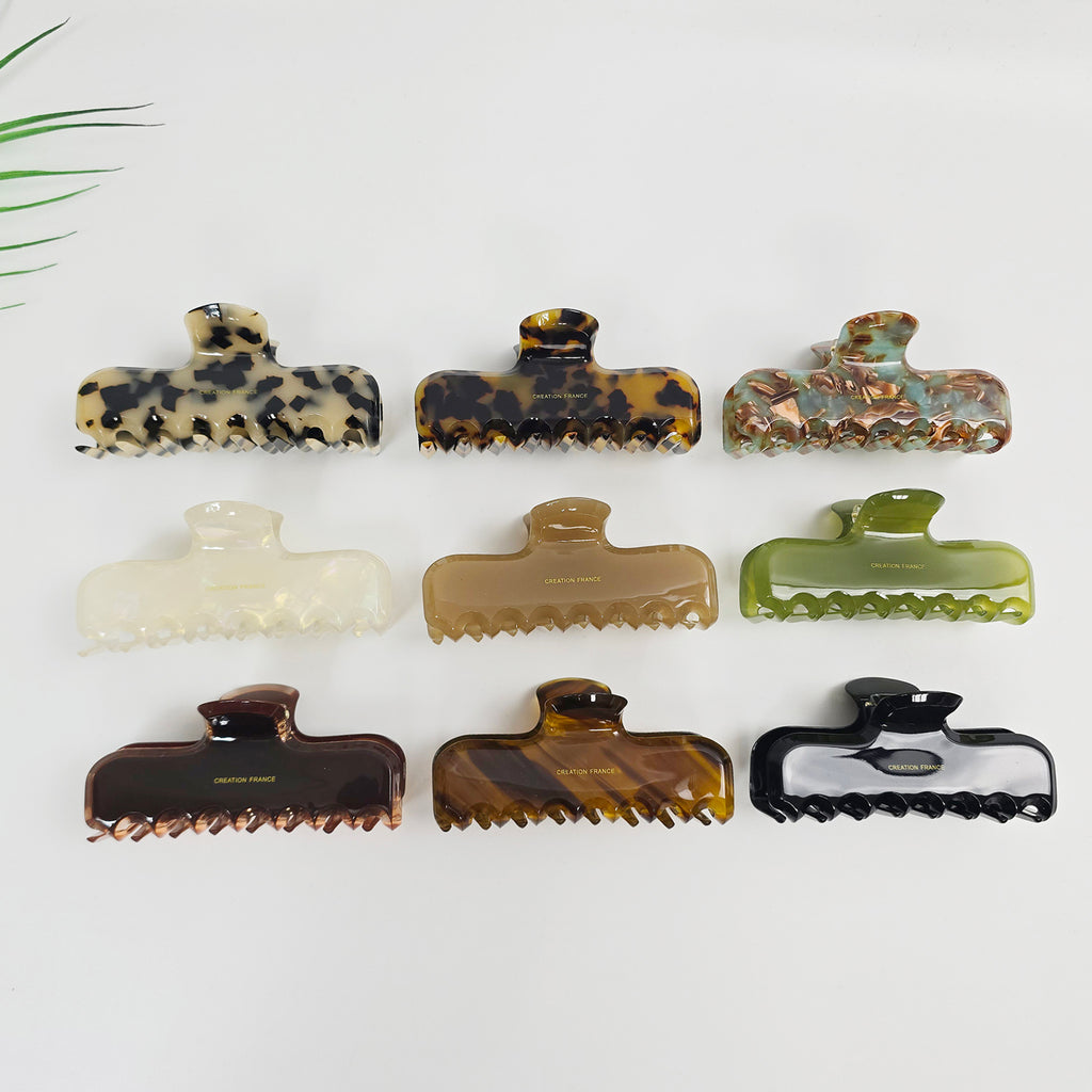 Straight Medium Hair Claw Clip 3.7 in – Tortoise Shell, French-style