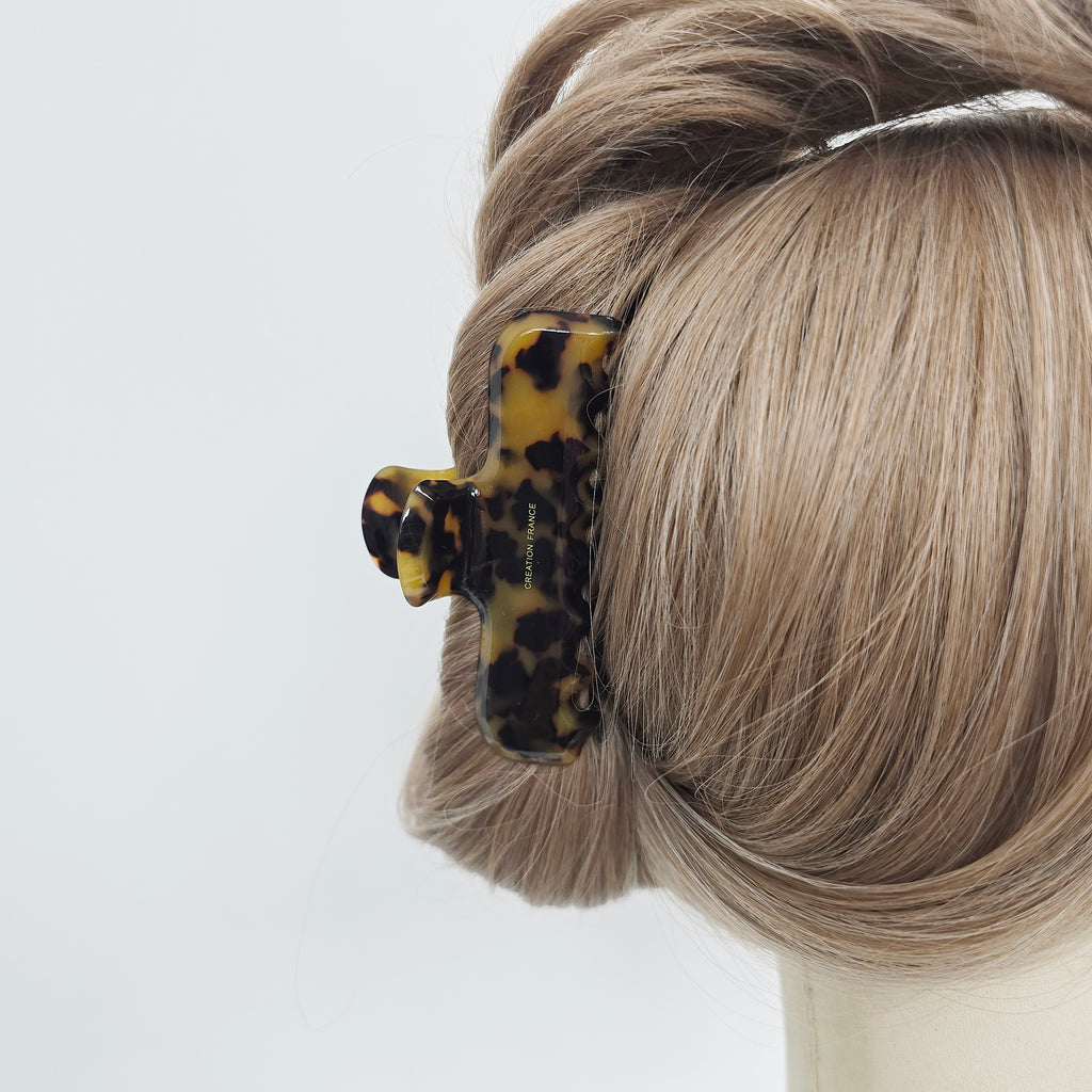 Straight Medium Hair Claw Clip 3.7 in – Tortoise Shell, French-style