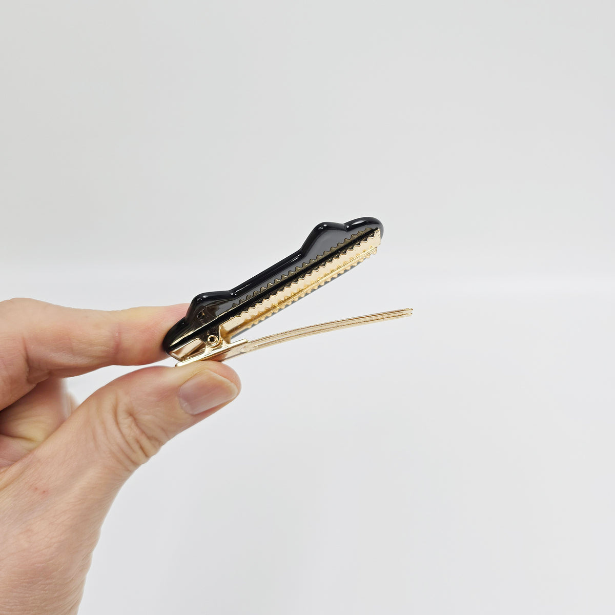 Cat Face Alligator Hair Clip 2.5 in – Tortoise Shell, Solid, French-style