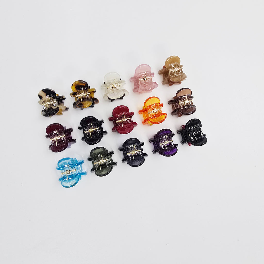 Bow Extra Mini Hair Claw Clip 1.0 in – Tortoise Shell, Clear, French-style