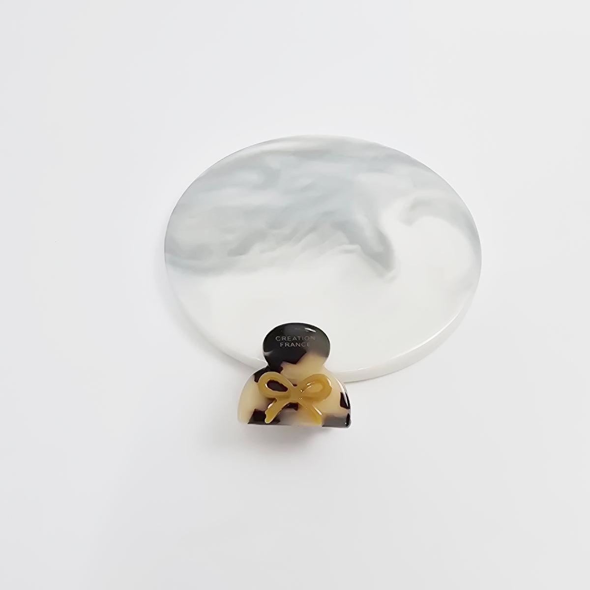 Bow Extra Mini Hair Claw Clip 1.0 in – Tortoise Shell, Clear, French-style
