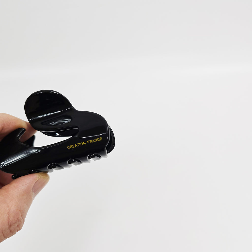 Swirl Wave Mini Hair Claw Clip 2.4 in – Tortoise Shell, for Half-Up