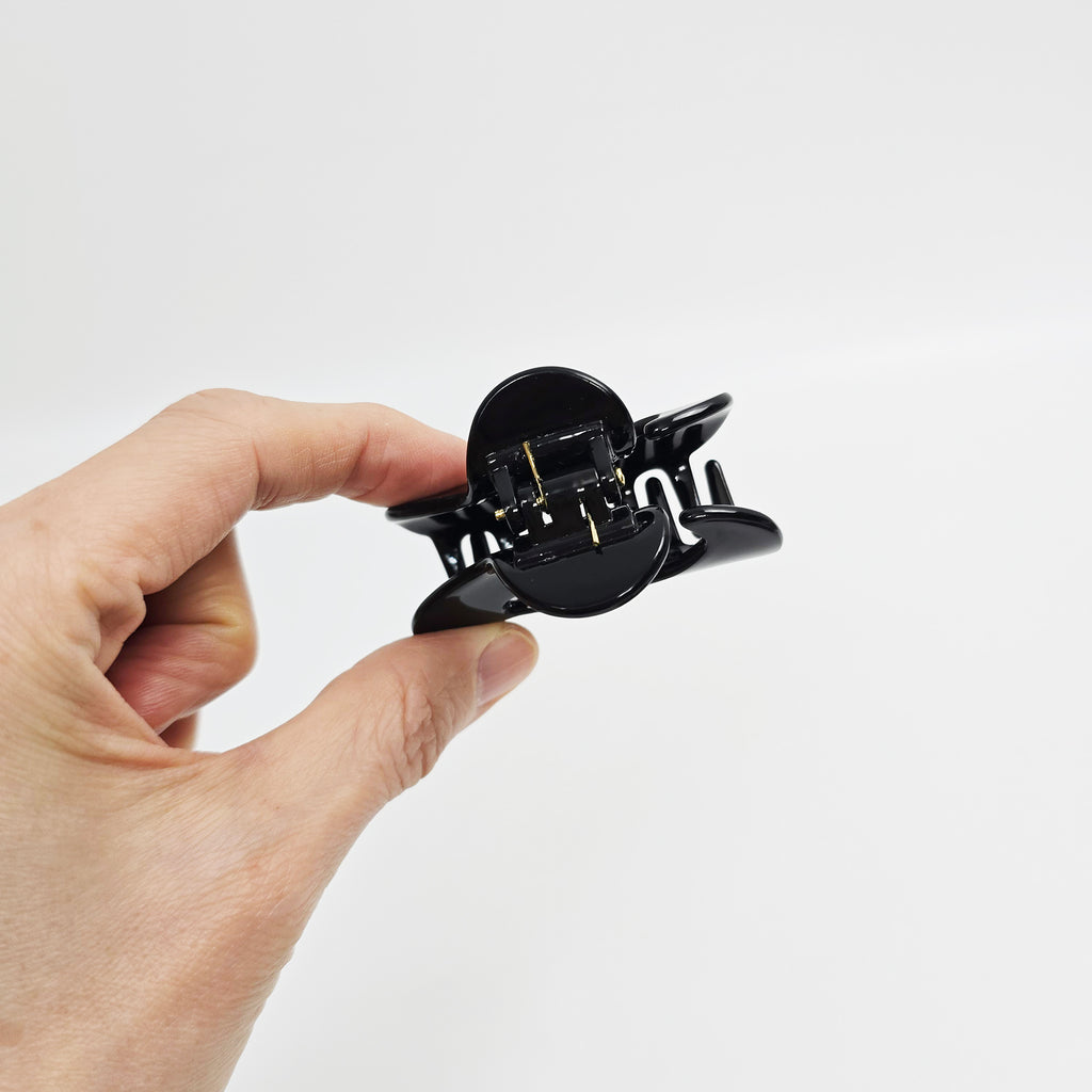 Swirl Wave Mini Hair Claw Clip 2.4 in – Tortoise Shell, for Half-Up