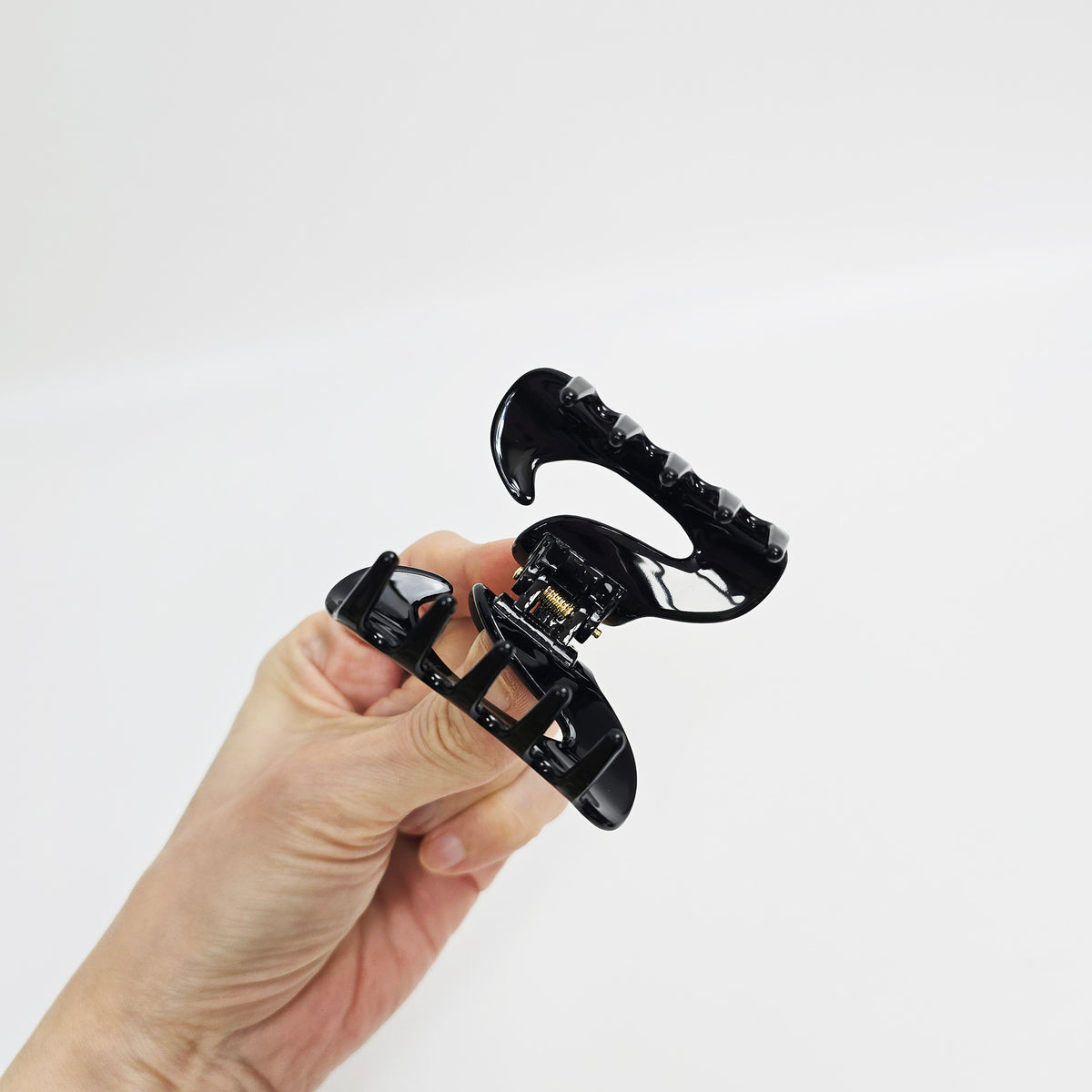 Swirl Wave Mini Hair Claw Clip 2.4 in – Tortoise Shell, for Half-Up