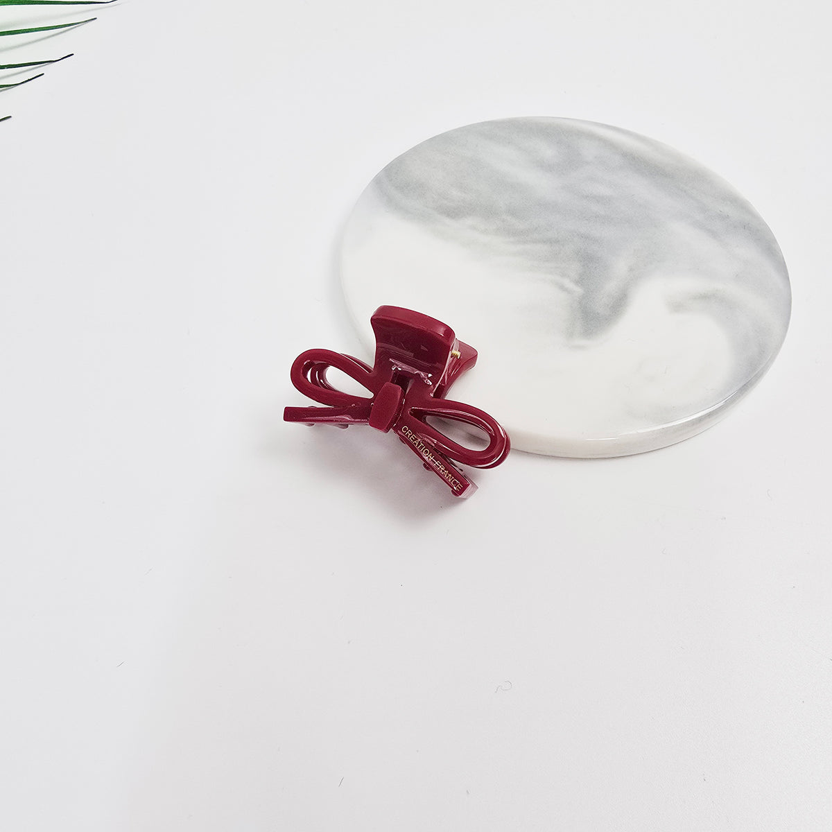 Ribbon Mini Hair Claw Clip 1.6 in – 17 Pastel Red