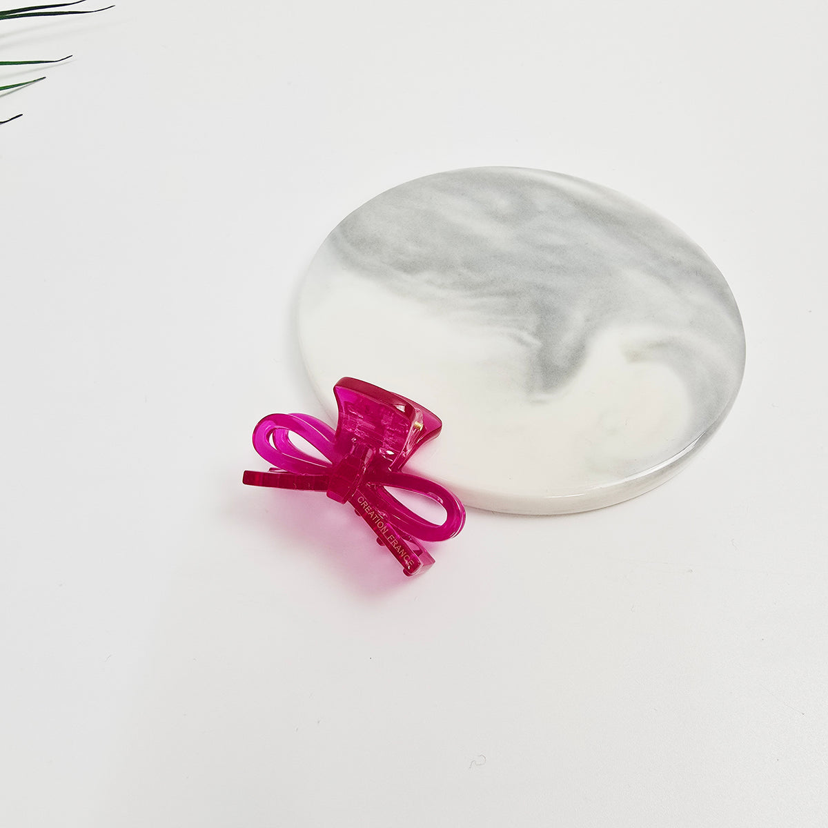 Ribbon Mini Hair Claw Clip 1.6 in – 11 Clear Candy Pink