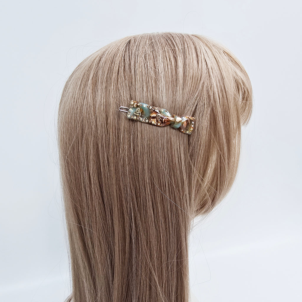 Bow Tie Cubic Slim Bobby Pin 2.3 in – Tortoise Shell, Art, French Pin