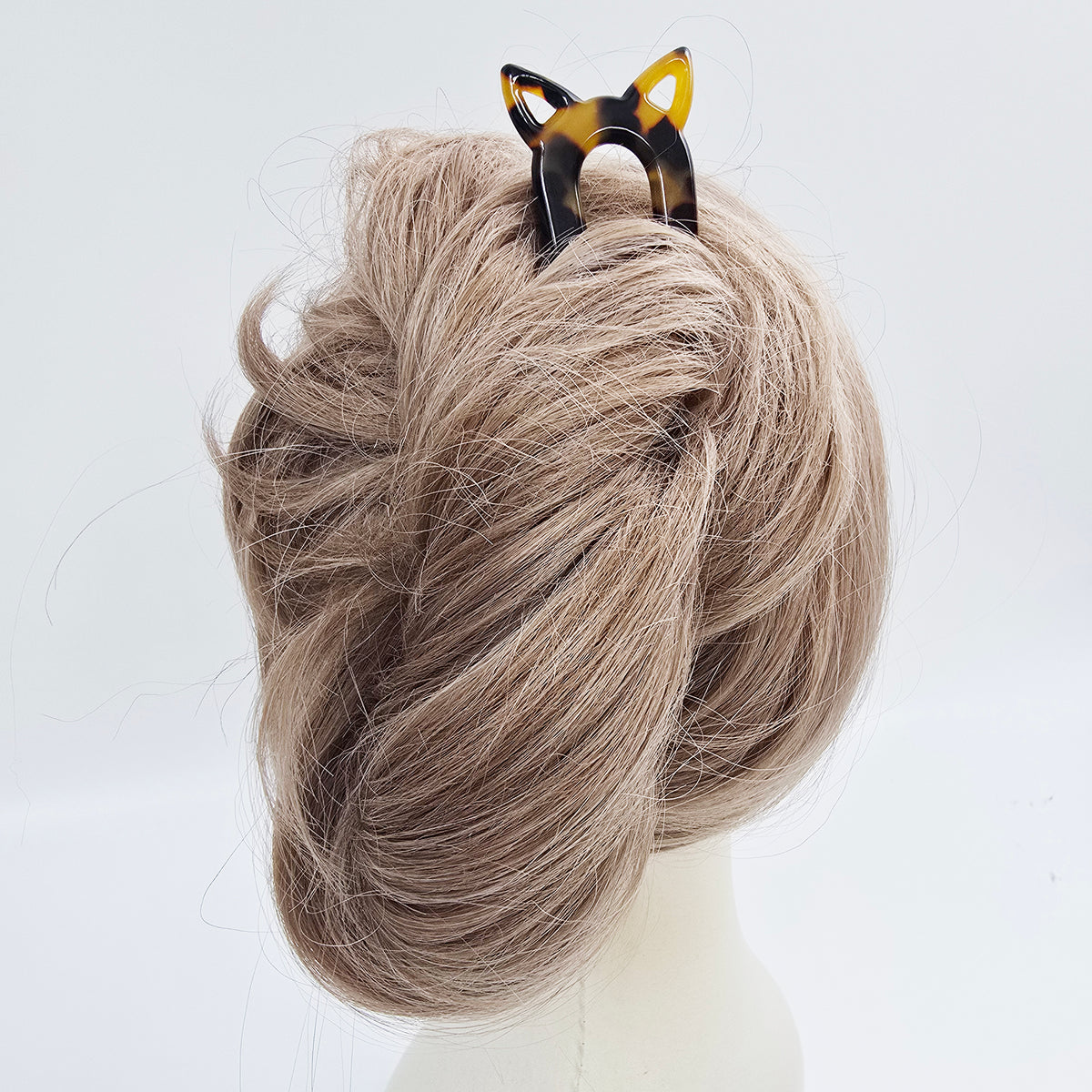 Cat Ear Long U-Shape Hair Stick 5.5 in – Tortoise Shell, French Pin