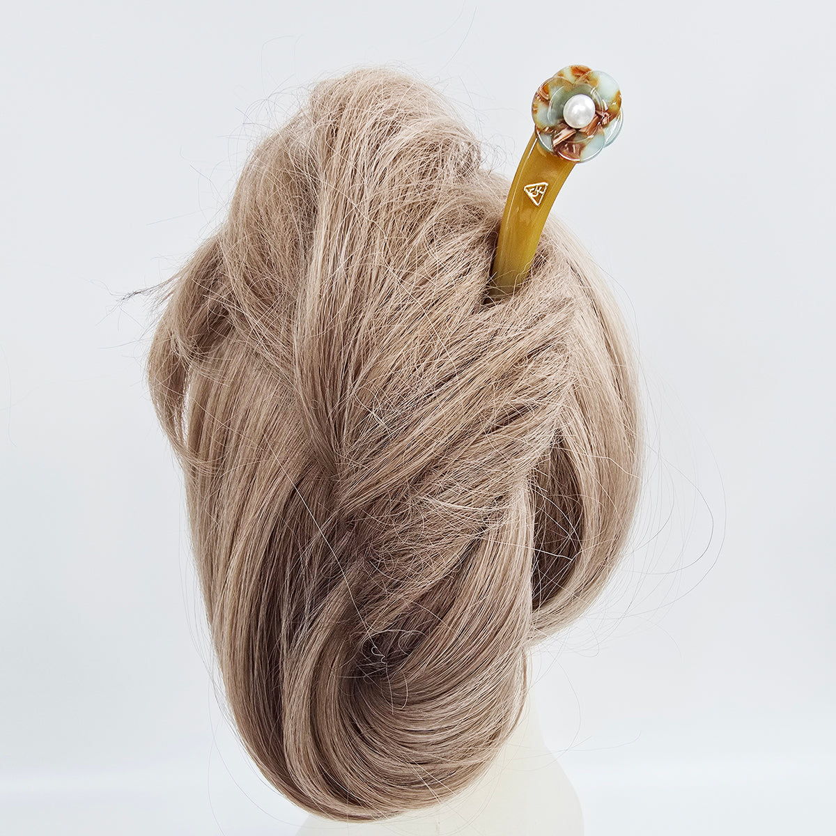 Pansy Pearl Hair Stick 7.1 in – Tortoise Shell, Pastel, French Pin