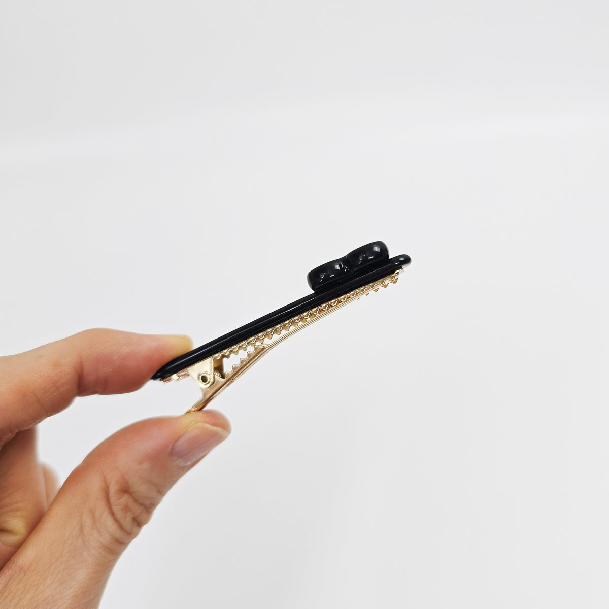 Heart Cubic Small Alligator Hair Clip 2.6 in – Tortoise Shell, French-style