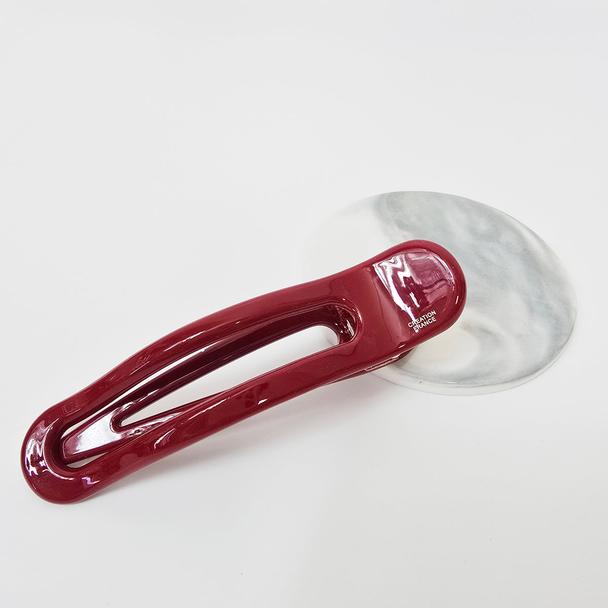 Open Frame Alligator Hair Clip – 8 Pastel Red