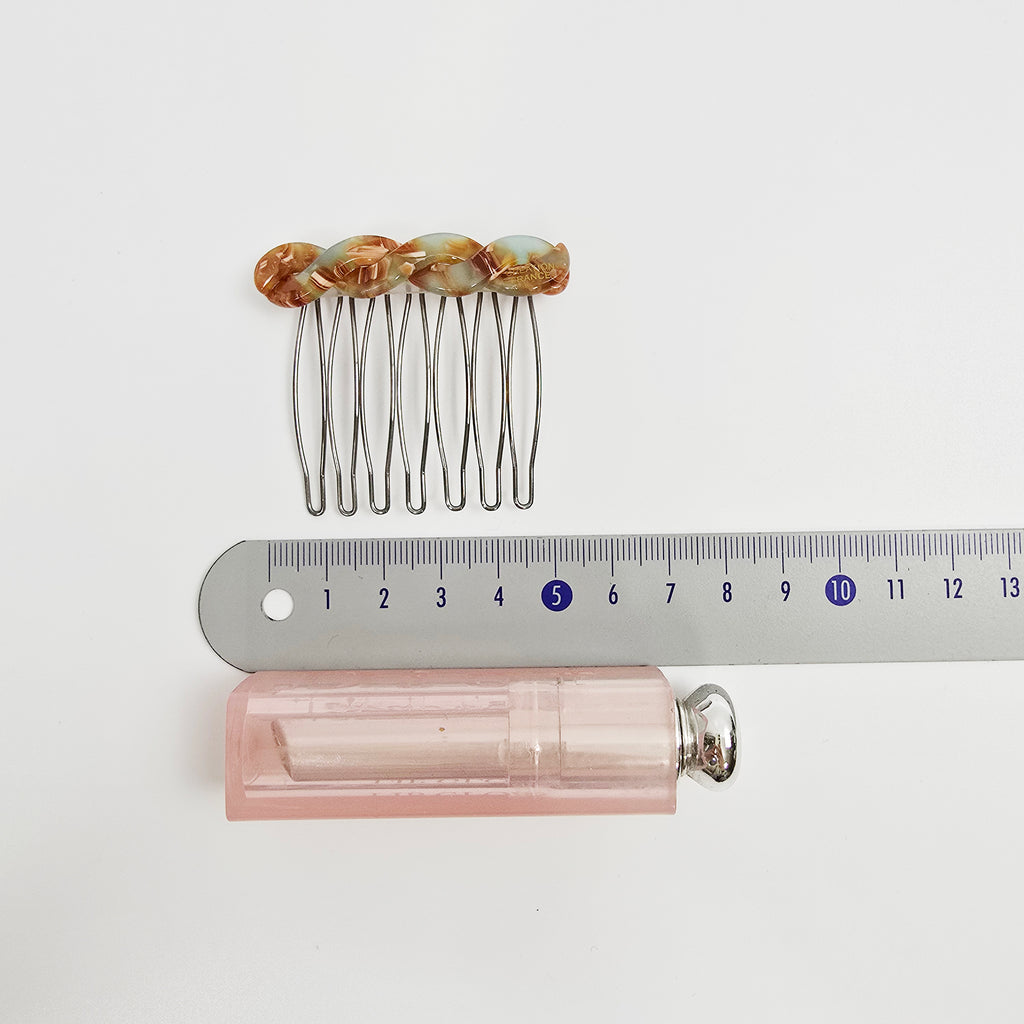 Twist Mini Hair Comb Pin 2.2 in – Marble Acetate, French Pin, New Colors