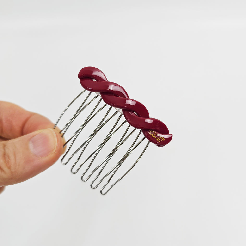 Twist Mini Hair Comb Pin 2.2 in – Marble Acetate, French Pin, New Colors