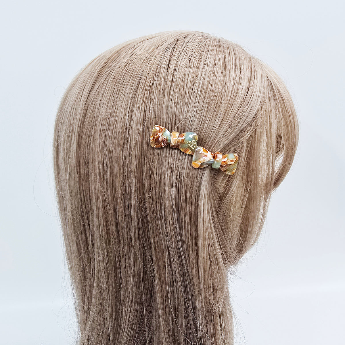 Double Bow Small Alligator Hair Clip 2.6 in – Tortoise Shell, French-style