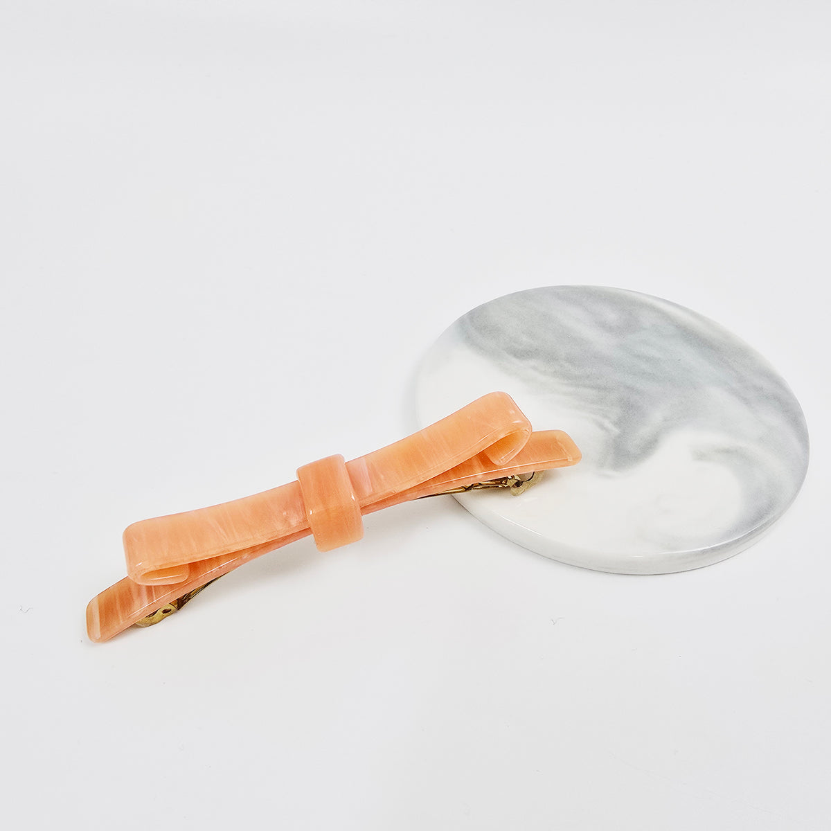 Laurence Long Bow Slim Hair Barrette 4.1 in – Tortoise Shell, French Pin