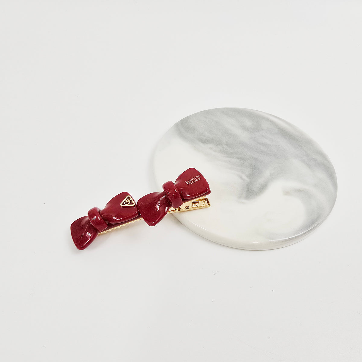 Double Bow Small Alligator Hair Clip 2.6 in – Tortoise Shell, French-style