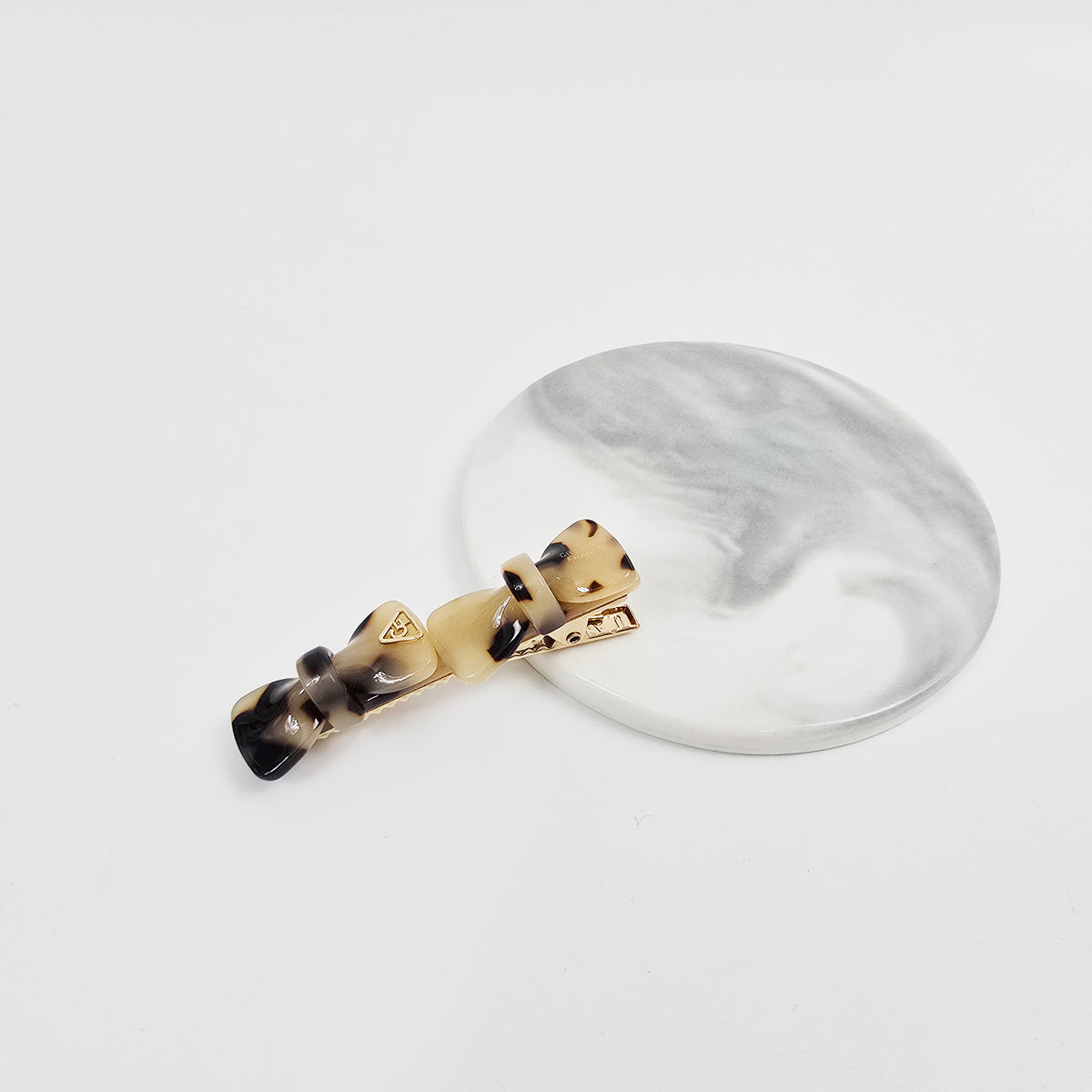 Double Bow Small Alligator Hair Clip 2.6 in – Tortoise Shell, French-style