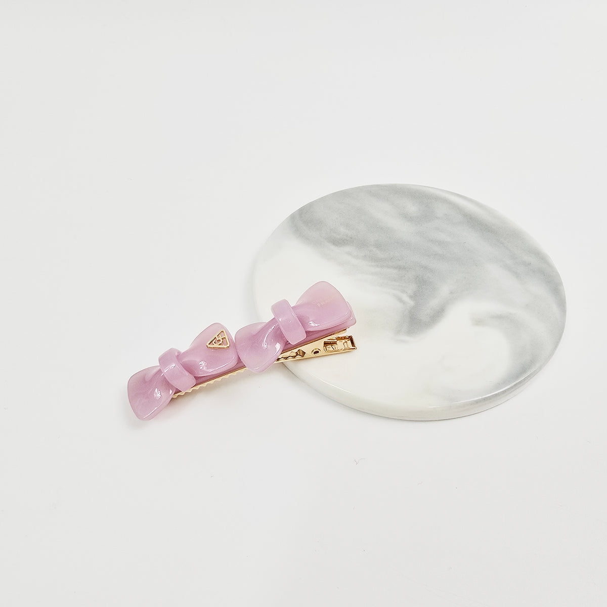 Double Bow Small Alligator Hair Clip 2.6 in – Tortoise Shell, French-style
