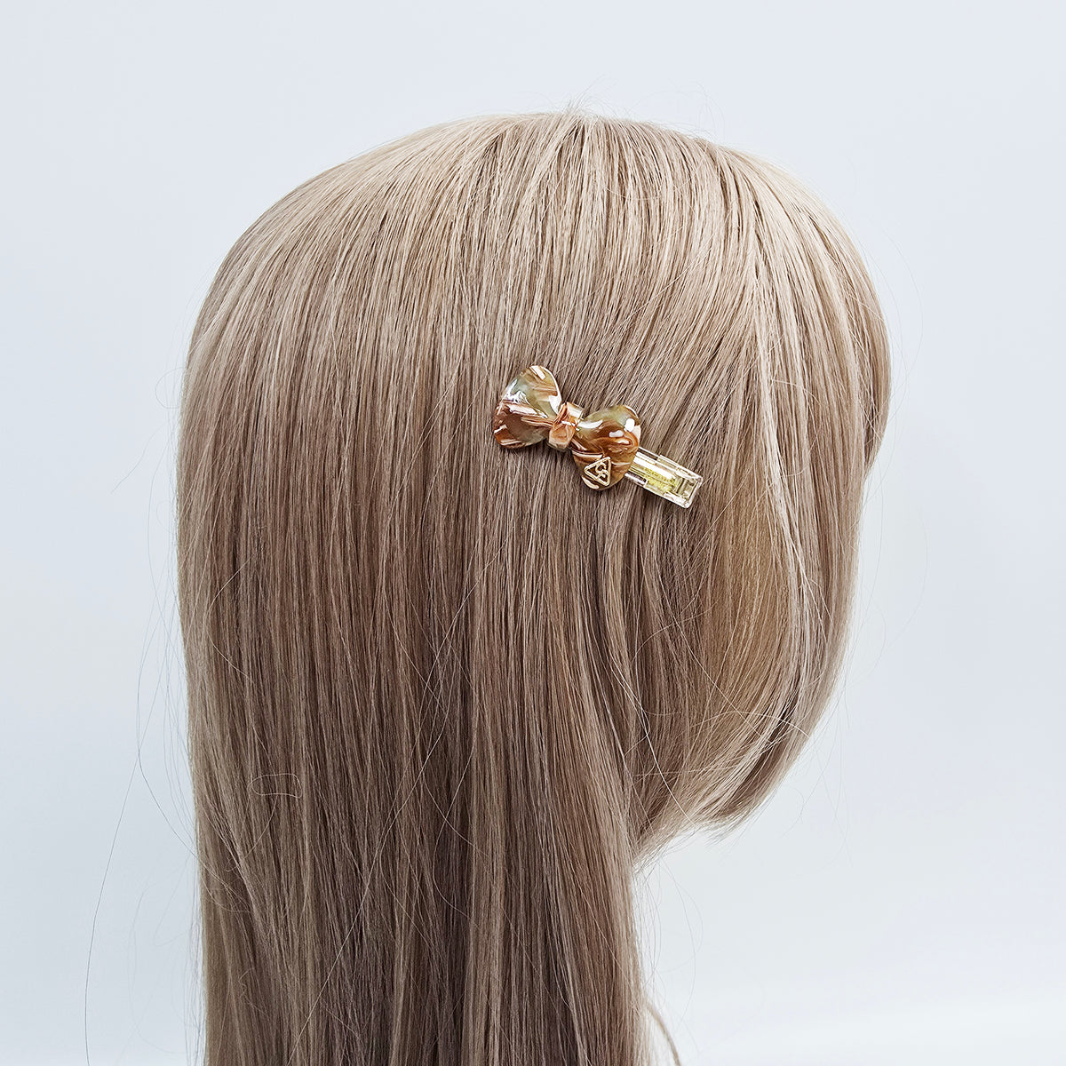 Bow Mini Alligator Hair Clip 2.0 in – Tortoise Shell, Clear, French-style