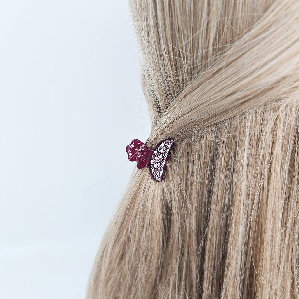 Muse Extra Mini Hair Claw Clip 1.4 in – Cubic, Tortoise Shell, French-style
