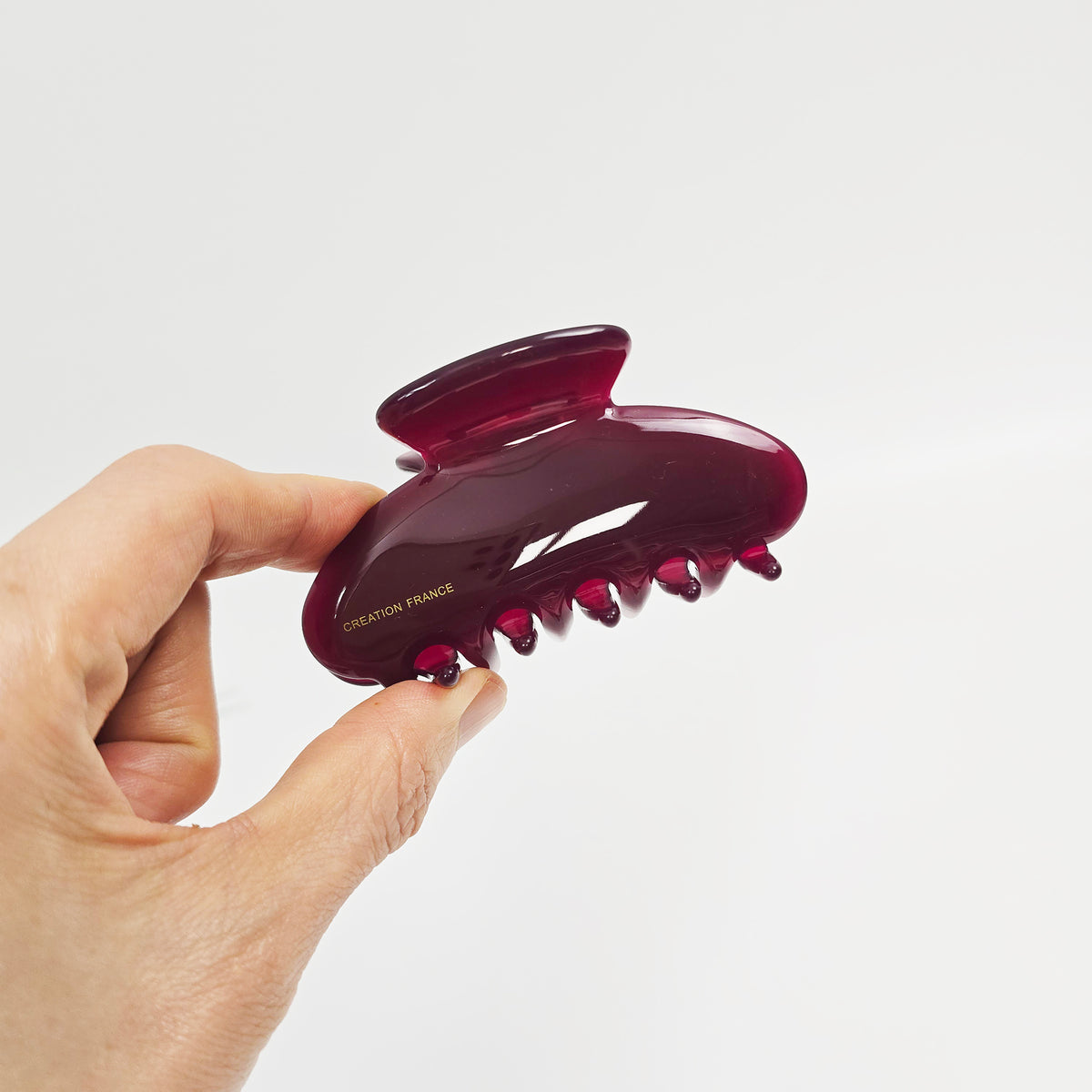 Half Moon Medium Hair Claw Clip 3.5 in – 6 Pure Burgundy