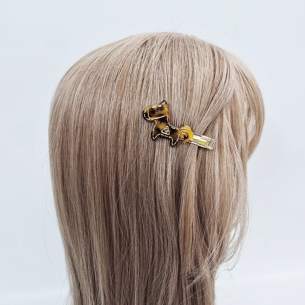 Pony Mini Alligator Hair Clip 2.4 in – Gold Stitch, French-style