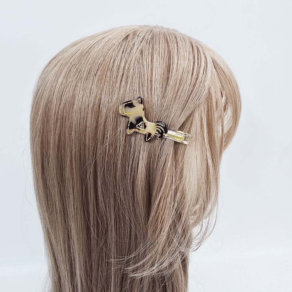 Pony Mini Alligator Hair Clip 2.4 in – Gold Stitch, French-style