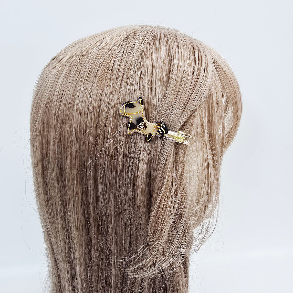 Pony Mini Alligator Hair Clip 2.4 in – Gold Stitch, French-style
