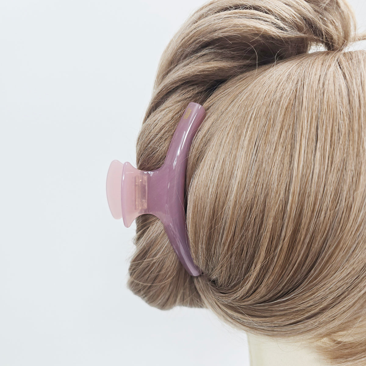 Curve Large Hair Claw Clip 4.5 in – Solid Glossy, French-style, for Updos