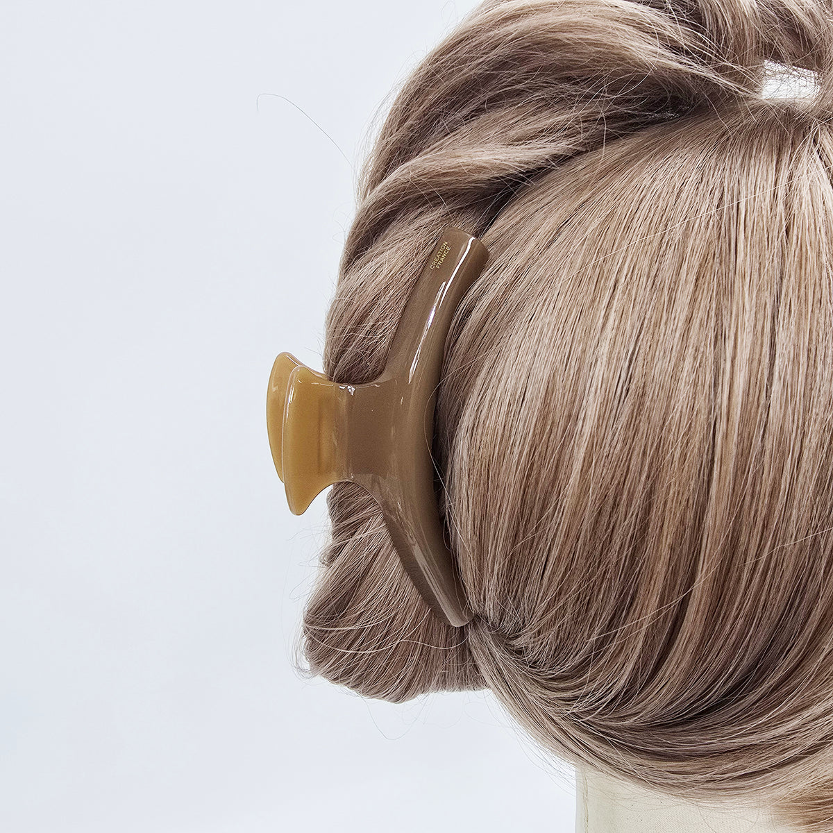 Curve Large Hair Claw Clip 4.5 in – Solid Glossy, French-style, for Updos