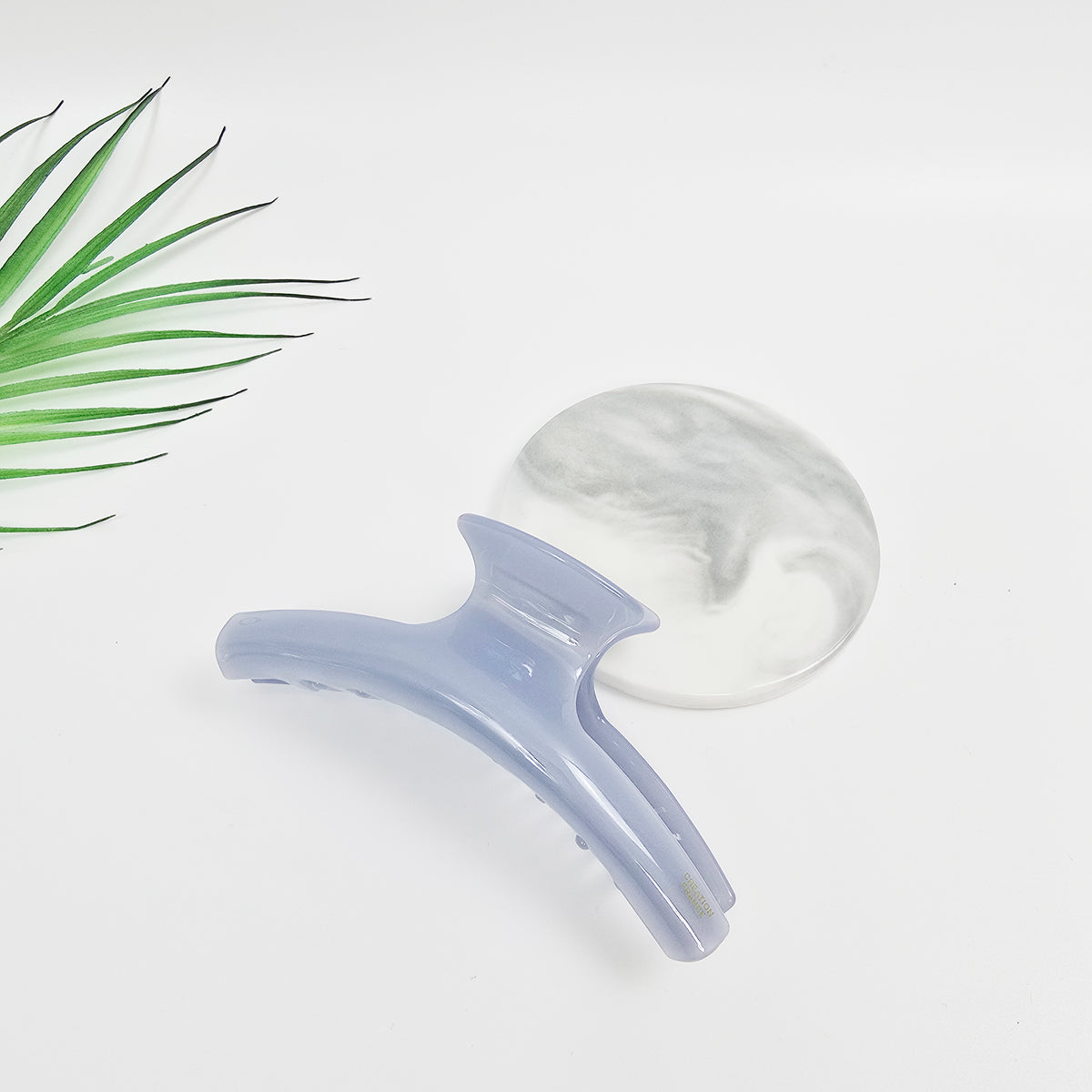 Curve Large Hair Claw Clip 4.5 in – Solid Glossy, French-style, for Updos