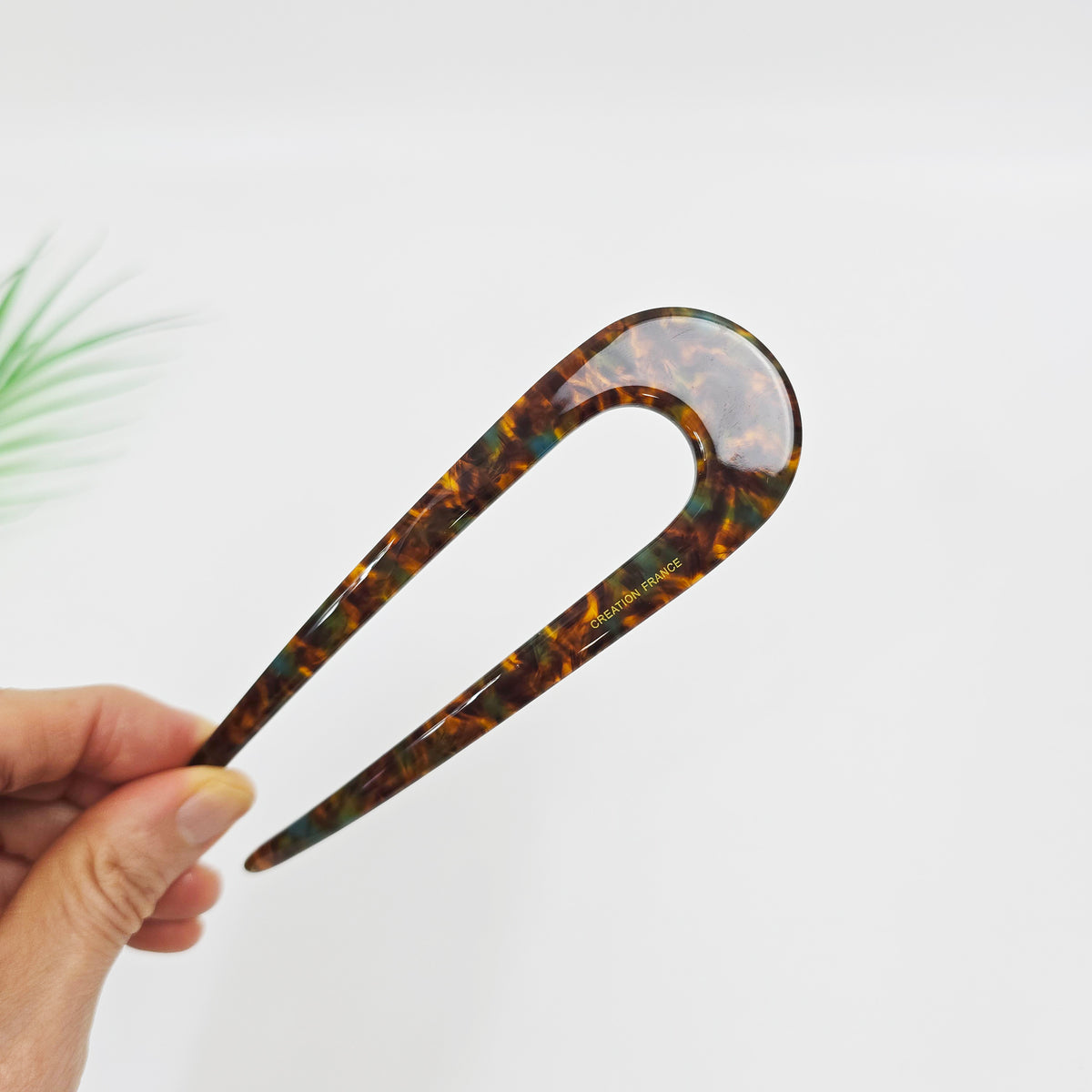 U-Shape Long Hair Stick 5.5 in – Aurora & Solid, French Pin, for Thick Hair