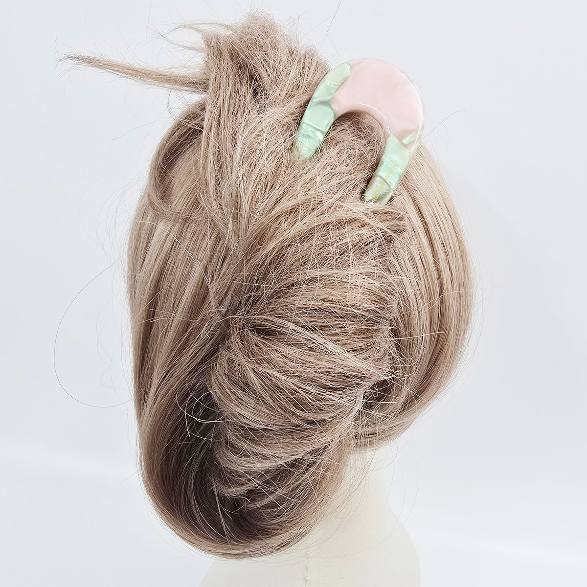 U-Shape Long Hair Stick 5.5 in – Aurora & Solid, French Pin, for Thick Hair