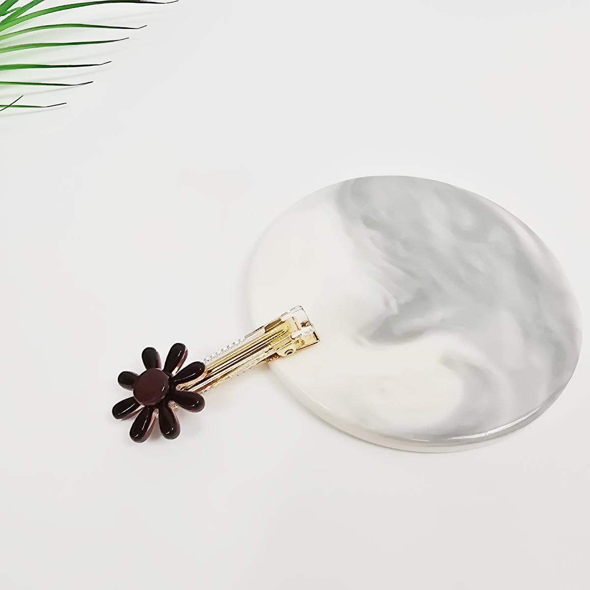 Sunflower Mini Alligator Hair Clip 2.2 in – Pastel & Clear, French Pin